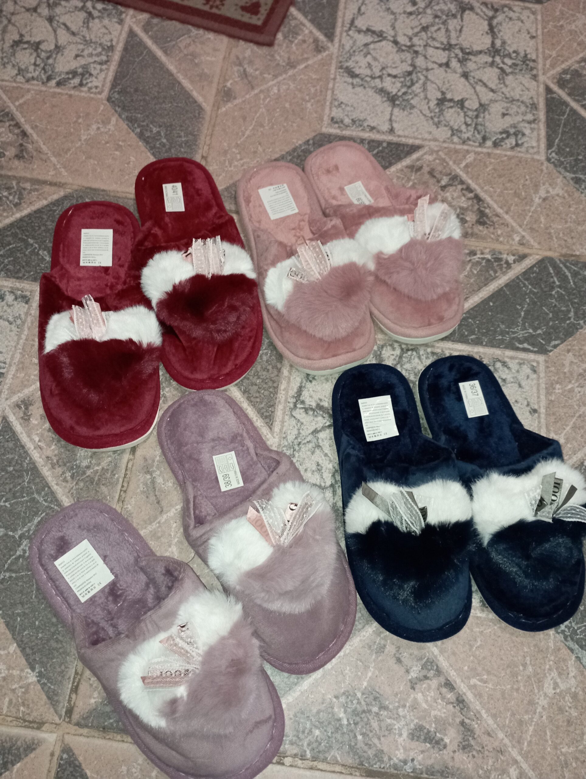 Тапочки женские пушистые без задников - Зображення 4