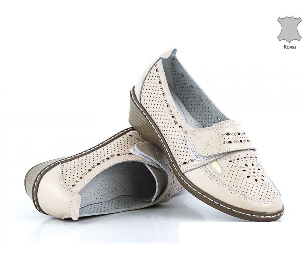 Туфли кожаные женские летние рр. 40