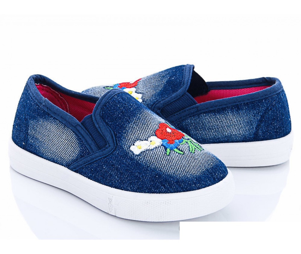 Мокасины, слипоны на девочку джинсовые рр. 25, 27